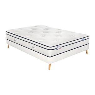 Ensemble L'INEGALE, matelas Hybride , ferme, H27 + sommier