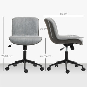 Chaise de bureau tissu grand confort réglable fonction à bascule gris