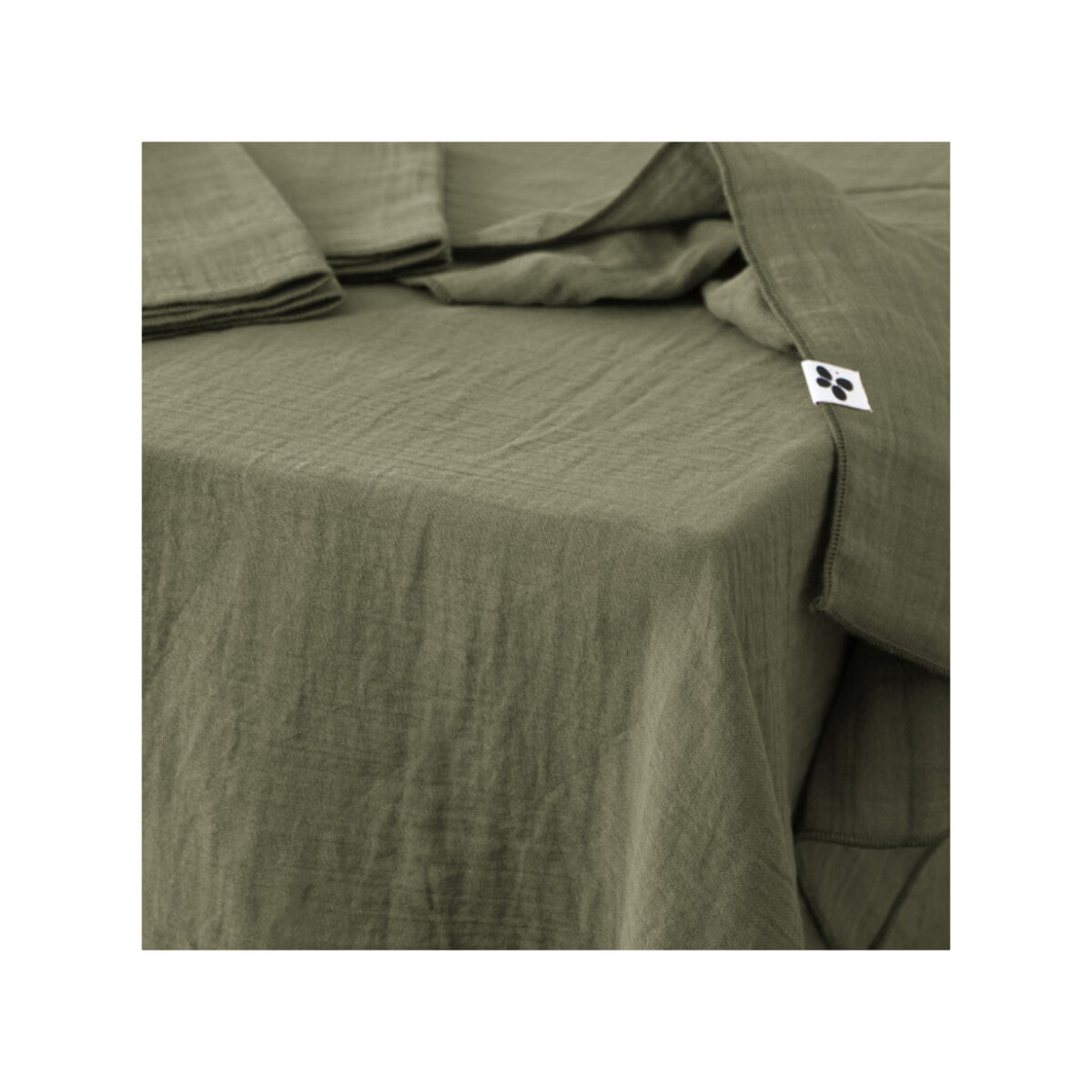 Nappe 150 x 250 cm double gaze de coton gaufrée - 9 coloris - GAIA