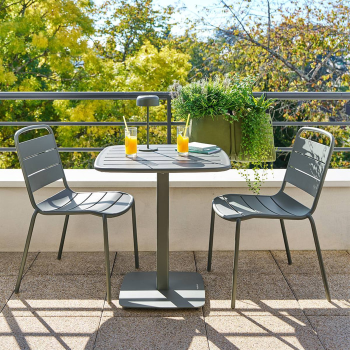 Table de jardin 2 places Alegoria 70x70cm vert laurier