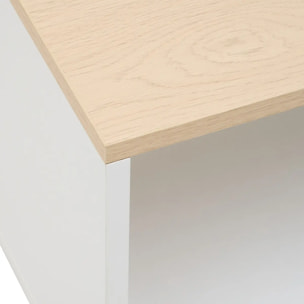 Table basse Luma rectangulaire 48x90cm blanc