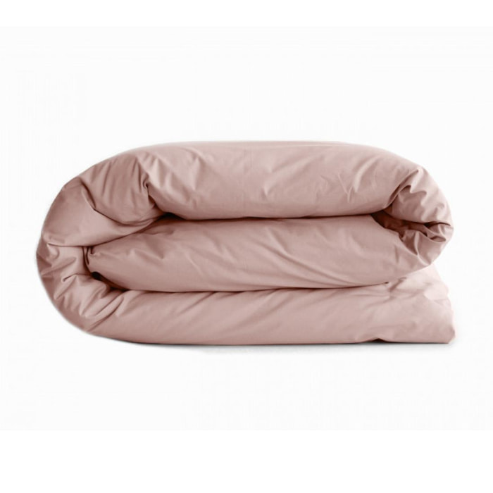 Housse de couette ''Manoir'' percale pur coton peigné longues fibres 80 fils/cm² Vent du sud - Rose