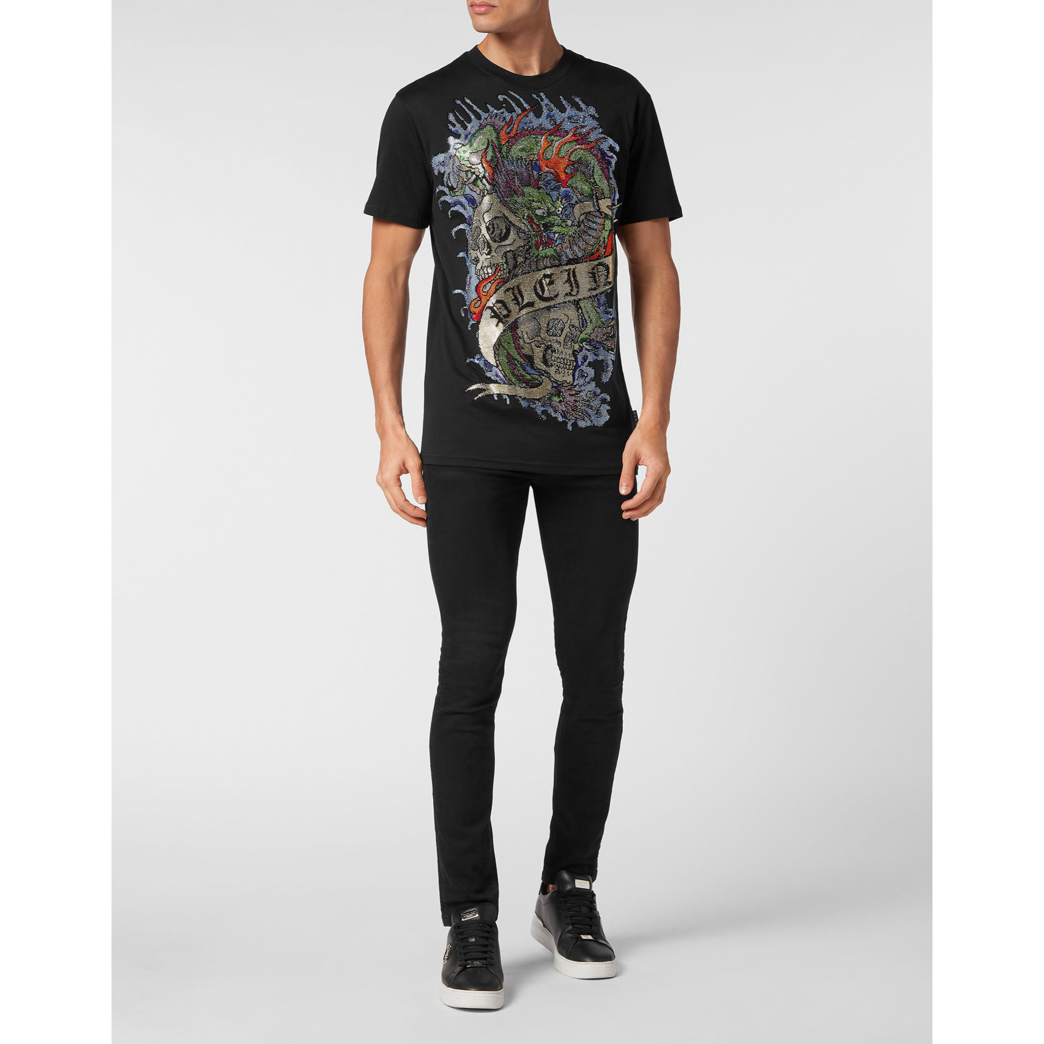 PHILIPP PLEIN T-Shirt Round Neck TATTOO
