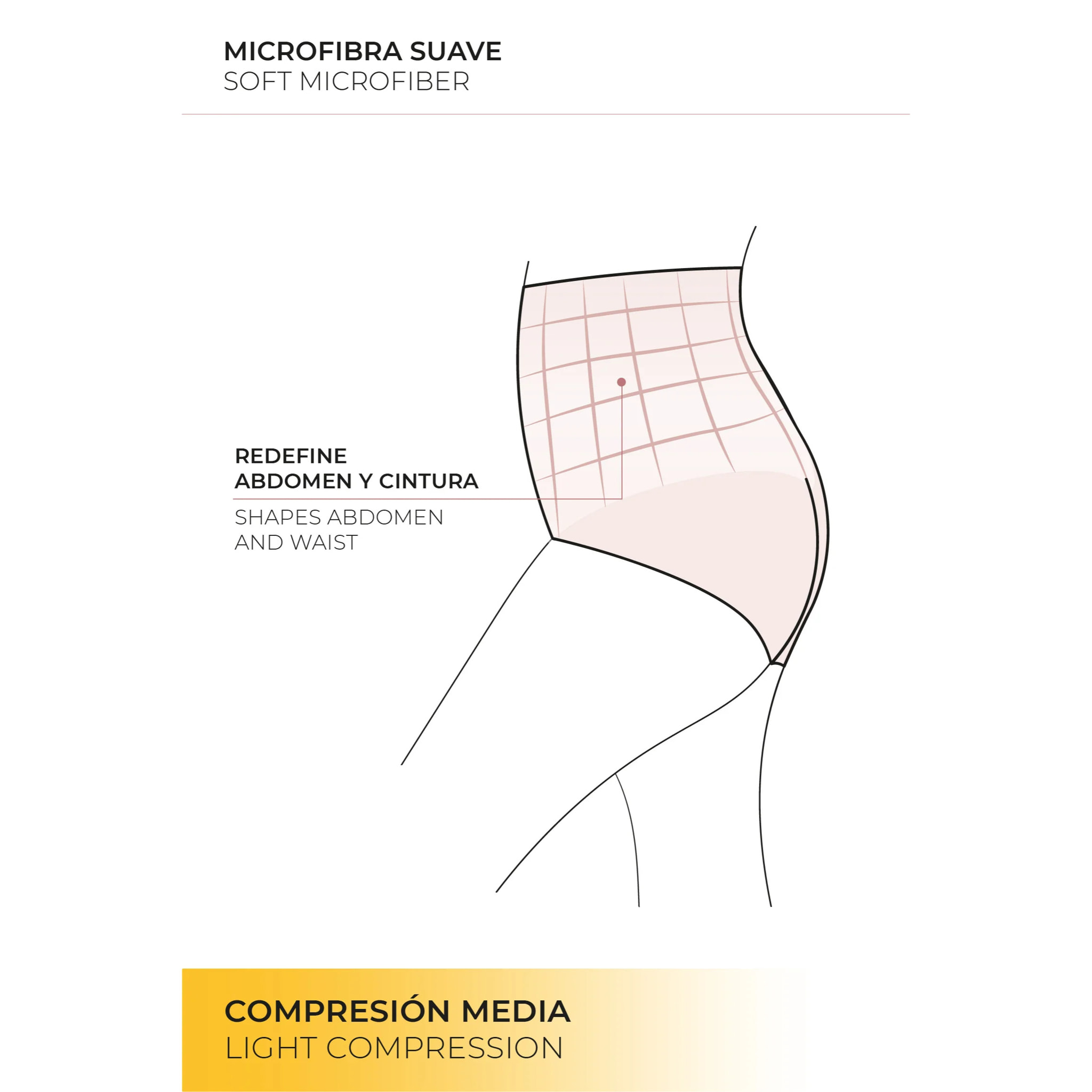 Slip basico a vita alta con compressione media