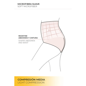 Slip basico a vita alta con compressione media