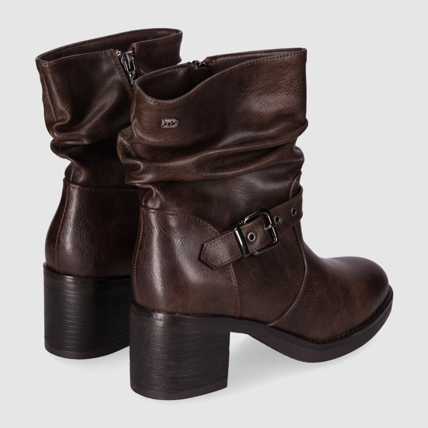 Botines - Marron - Tacón: 7 cm