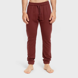 Pantalón largo básico deportivo burdeos