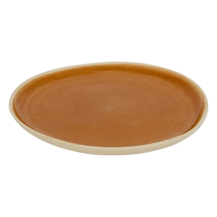 Assiette plate Wonja jaune L27xp26,4xH2,1cm