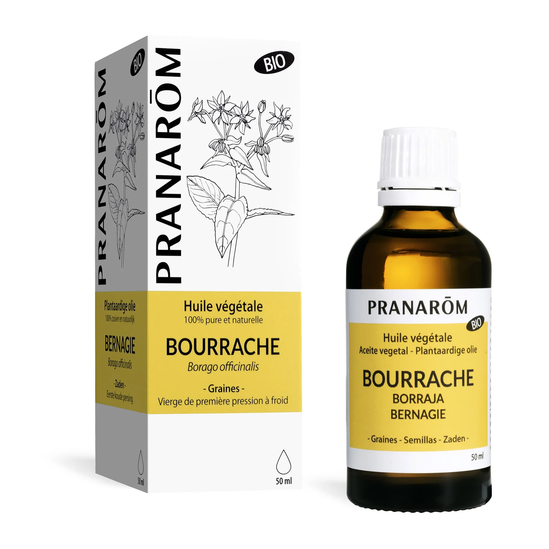 Pranarom - Huile Végétale de Bourrache - Bio - 50 ml