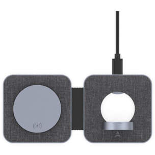 Chargeur ADEQWAT sans fil MagSafe 2 en 1 plat pliable 15W