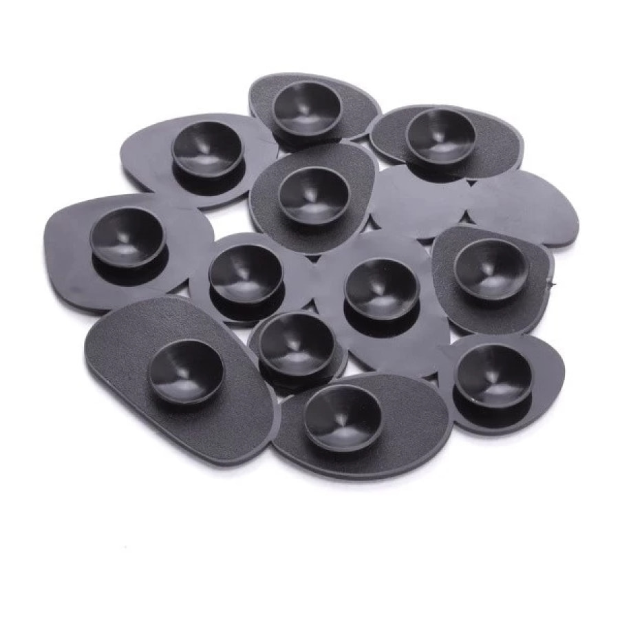 Lot de 4 Tapis antiderapants de douche ou baignoire PVC GALETS 12x13cm Noir MSV
