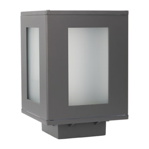 Forlight Baliza Ip44 Alfil E27 23W Gris Urbano