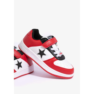 Unisex Red - White Star With Lights Sneakers