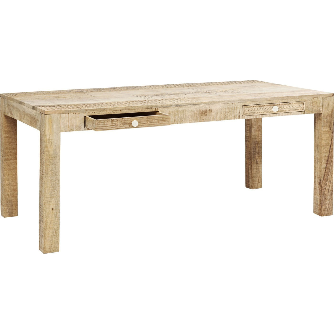 Table Puro 2 tiroirs 180x90cm Kare Design