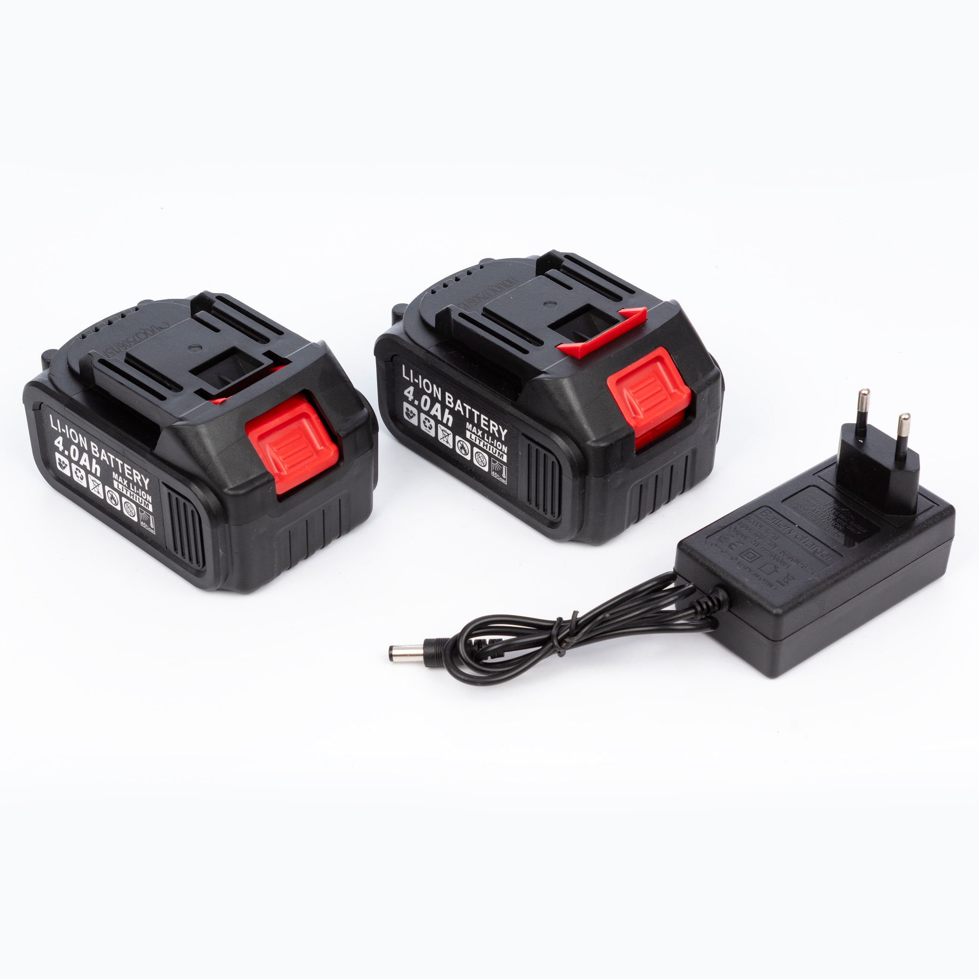 Motosierra inalámbrica 21V con hoja de 12 pulgadas, 2 baterías de 15000 mah y maletín de transporte.