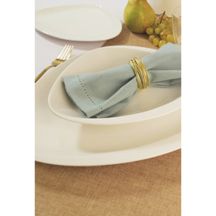 Set 6 piatti piani Carrara in porcellana