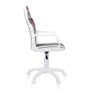 Silla gaming DRW Sticker - Blanco - Gris DRW