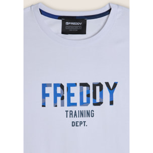 T-shirt comfort fit con maxi logo camouflage