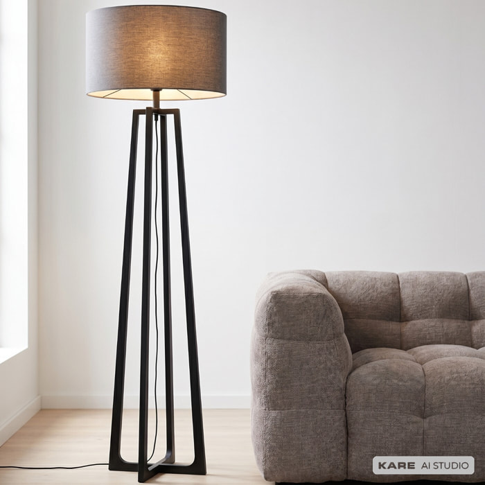 Lampadaire Timon 160cm noir Kare Design