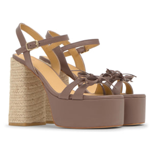 Sandalia Florina con tacón forrado en yute