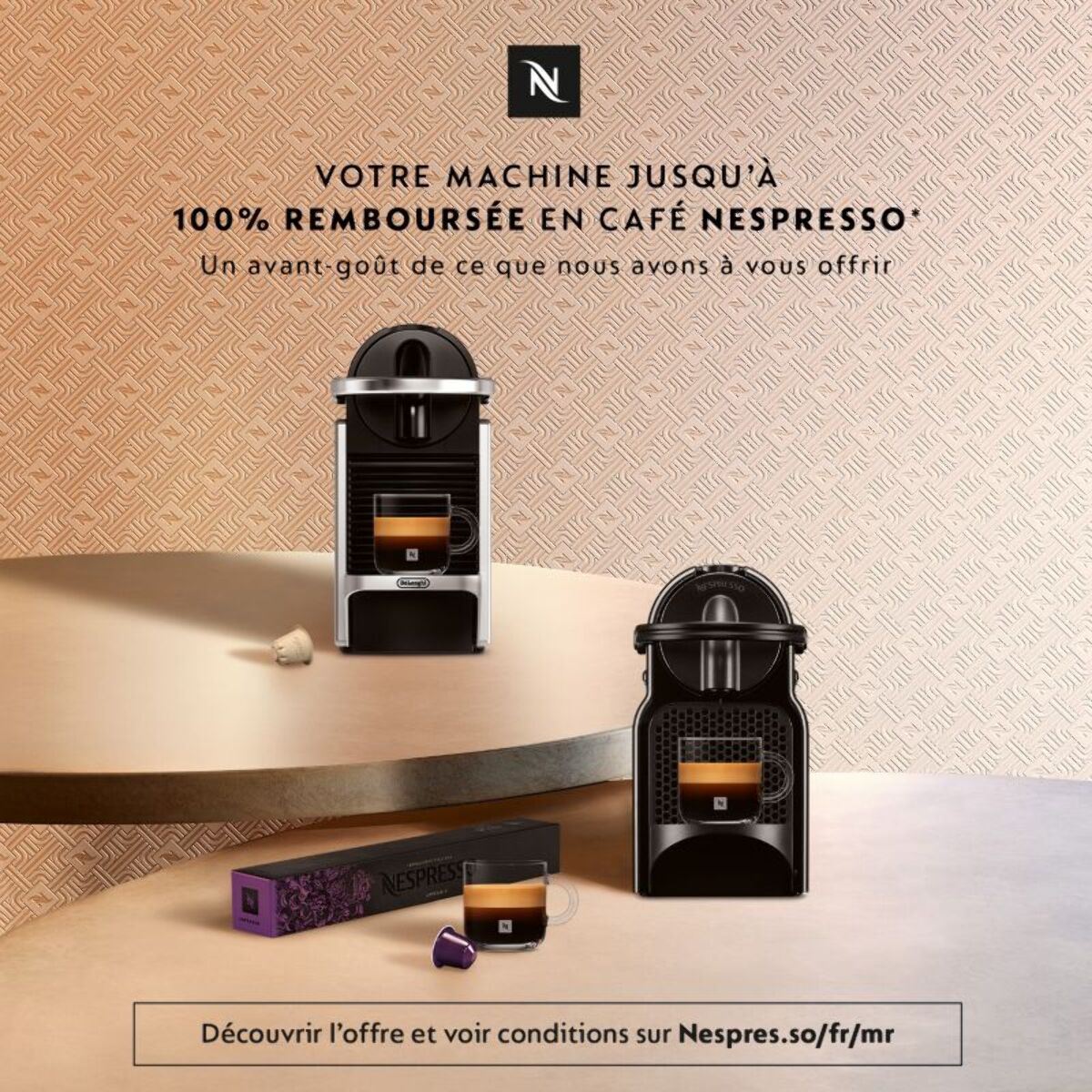 Nespresso DELONGHI Inissia EN80.B + 50 capsules