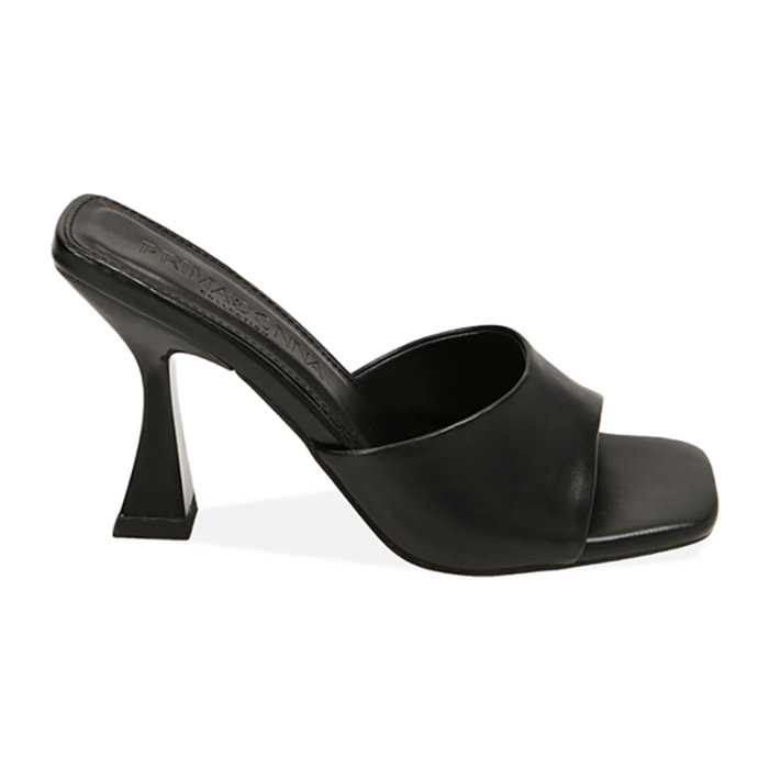 Mules nere, tacco 9,5 cm