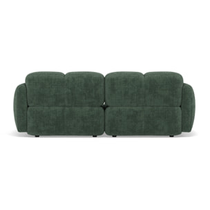 Grace - canapé modulable 2 places en velours texturé - Vert