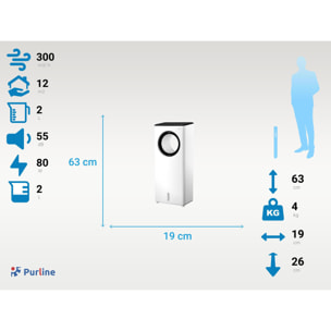 Climatizzatore Evaporativo senza pale con 3 velocità e 2L