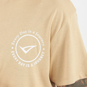 T-shirt in cotone da uomo TRAVELER beige