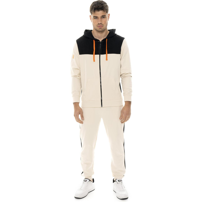 Tuta da uomo in cotone non garzato con cappuccio Leone Military 1947
