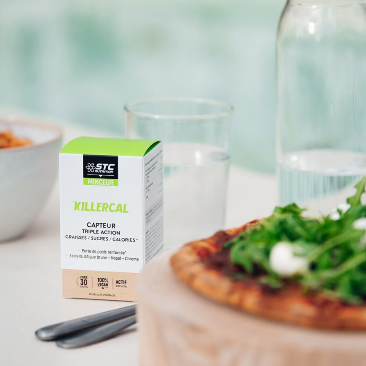 STC NUTRITION - Killercal - Capteur Triple Action Graisse/Sucre/Calories - Active la perte de masse grasse - Réduit l'apport calorique et l'appétit - Vegan - Pilulier de 90 Gélules Végétales
