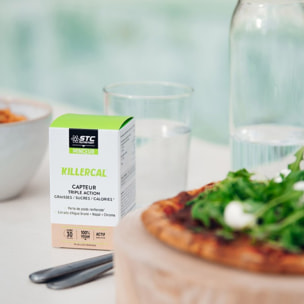 STC NUTRITION - Killercal - Capteur Triple Action Graisse/Sucre/Calories - Active la perte de masse grasse - Réduit l'apport calorique et l'appétit - Vegan - Pilulier de 90 Gélules Végétales