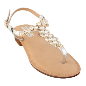 Sandali infradito bassi gioiello