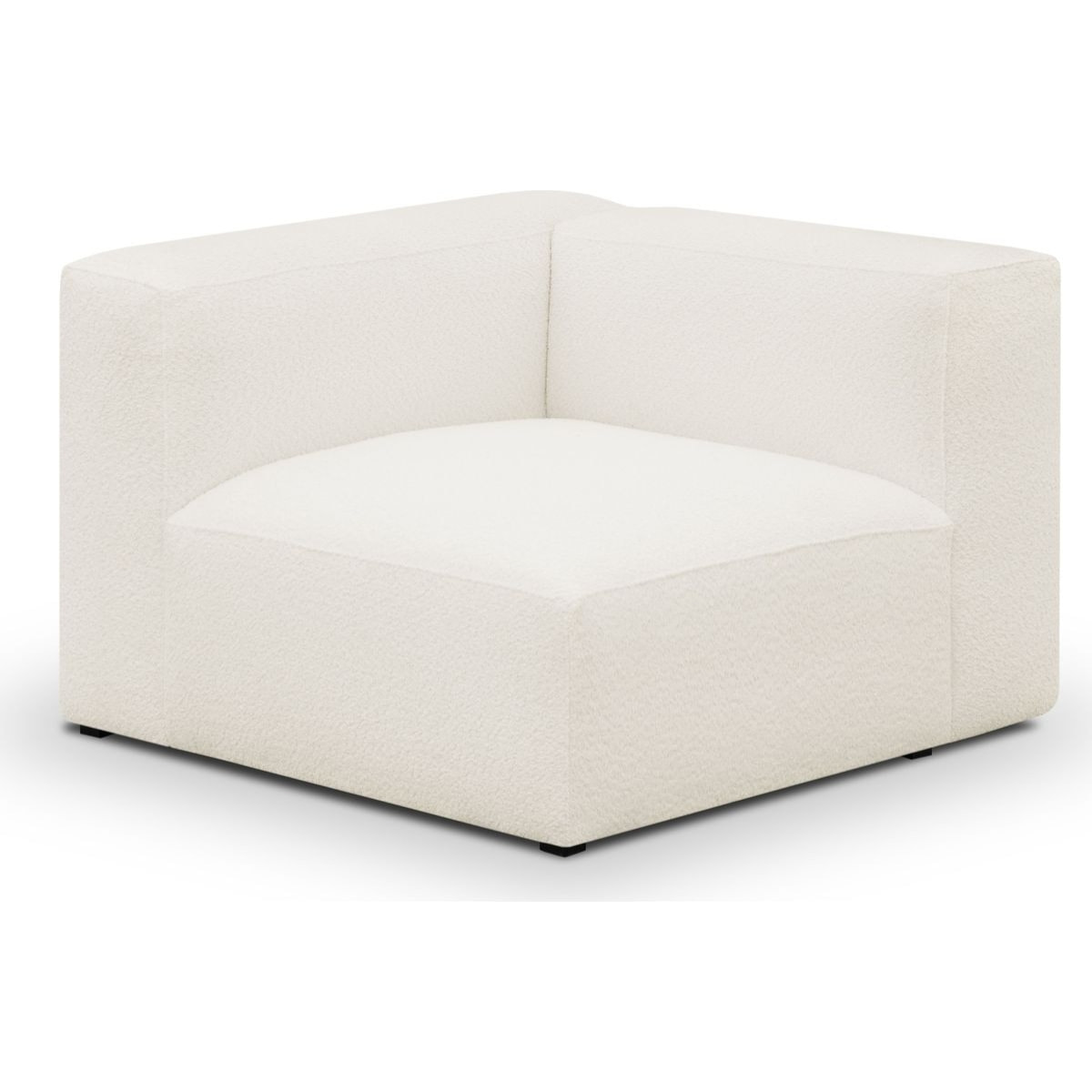 Chauffeuse d'angle à gauche modulable en tissu bouclette - MODULO
