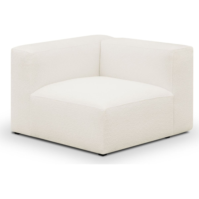 Chauffeuse d'angle à gauche modulable en tissu bouclette - MODULO