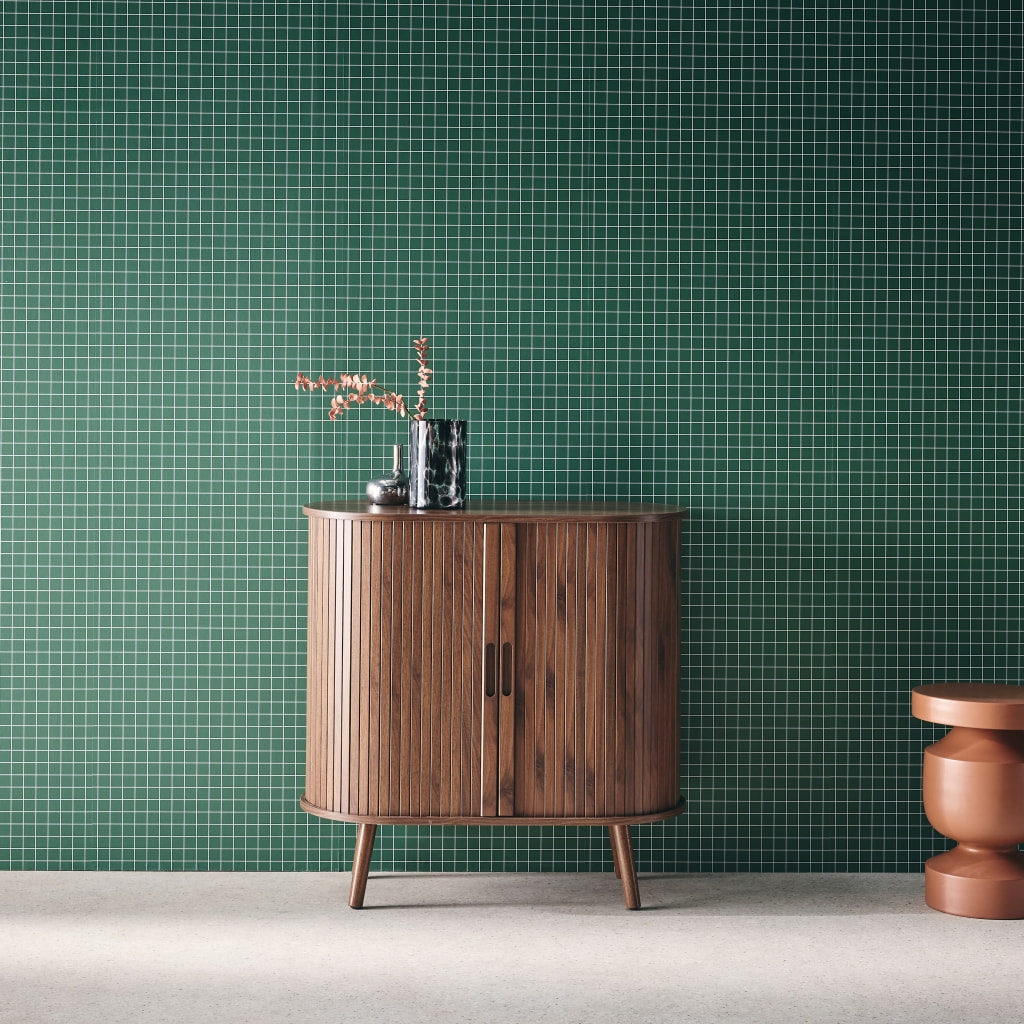 Buffet scandinave décor bois rainuré 2 portes coulissantes 80cm LEGACY