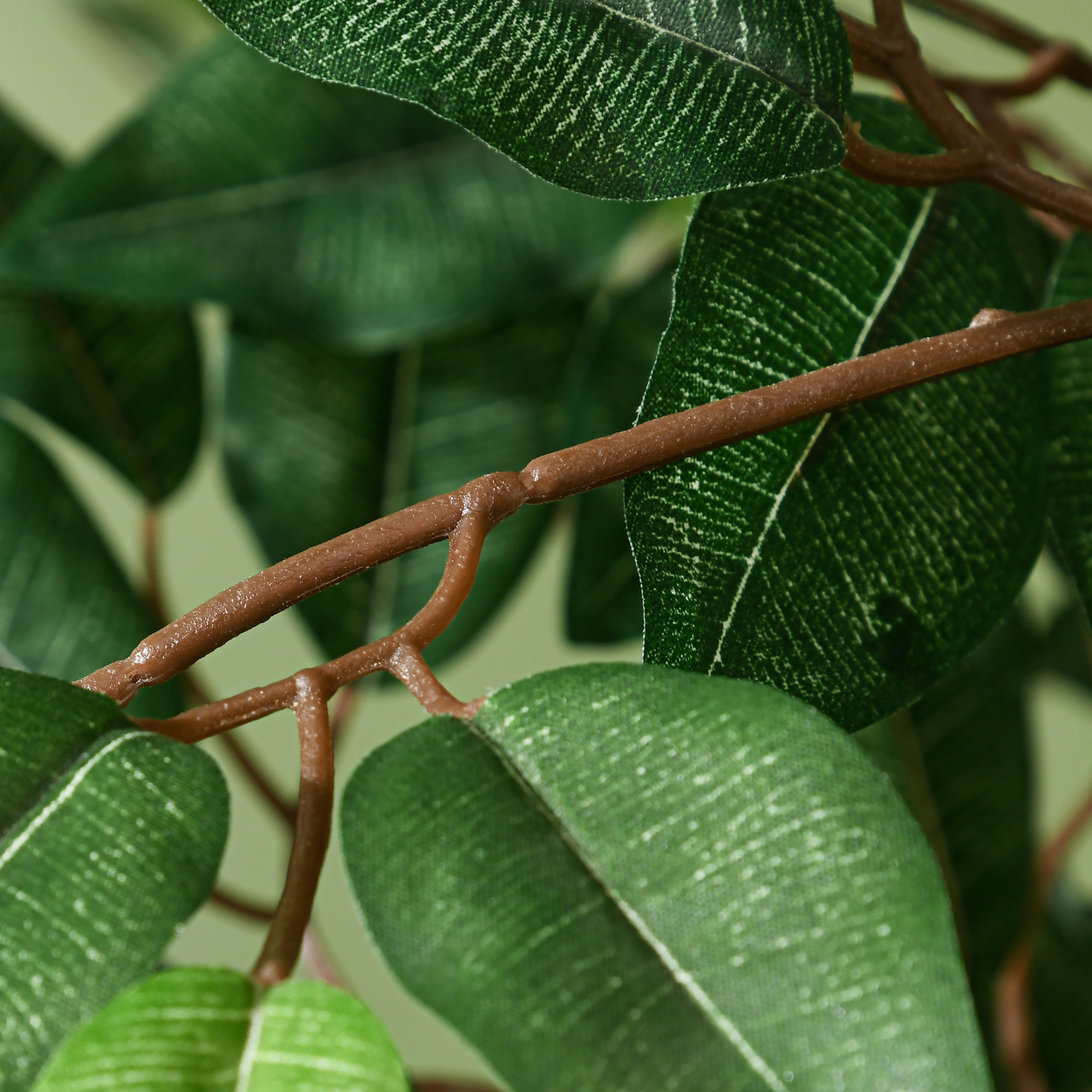 Ficus Artificial 150 cm Árbol Artificial en Maceta Decorativa para Interior Hogar Salón Oficina Ø15x150 cm Verde