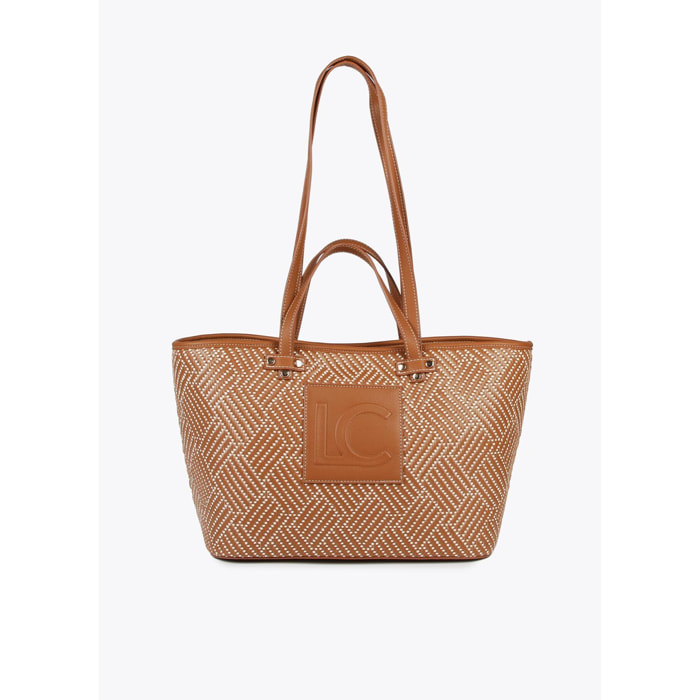 Borsa shopper intrecciata