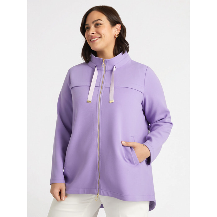 Fiorella Rubino - Parka con cappuccio e coulisse - Viola