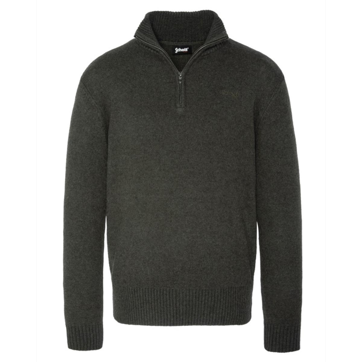 PLLANCE2 1/2 ZIP NECK IN LAMBSWOOL QUALITY 70%LAMBSWOOL 30%NYLON Cachi