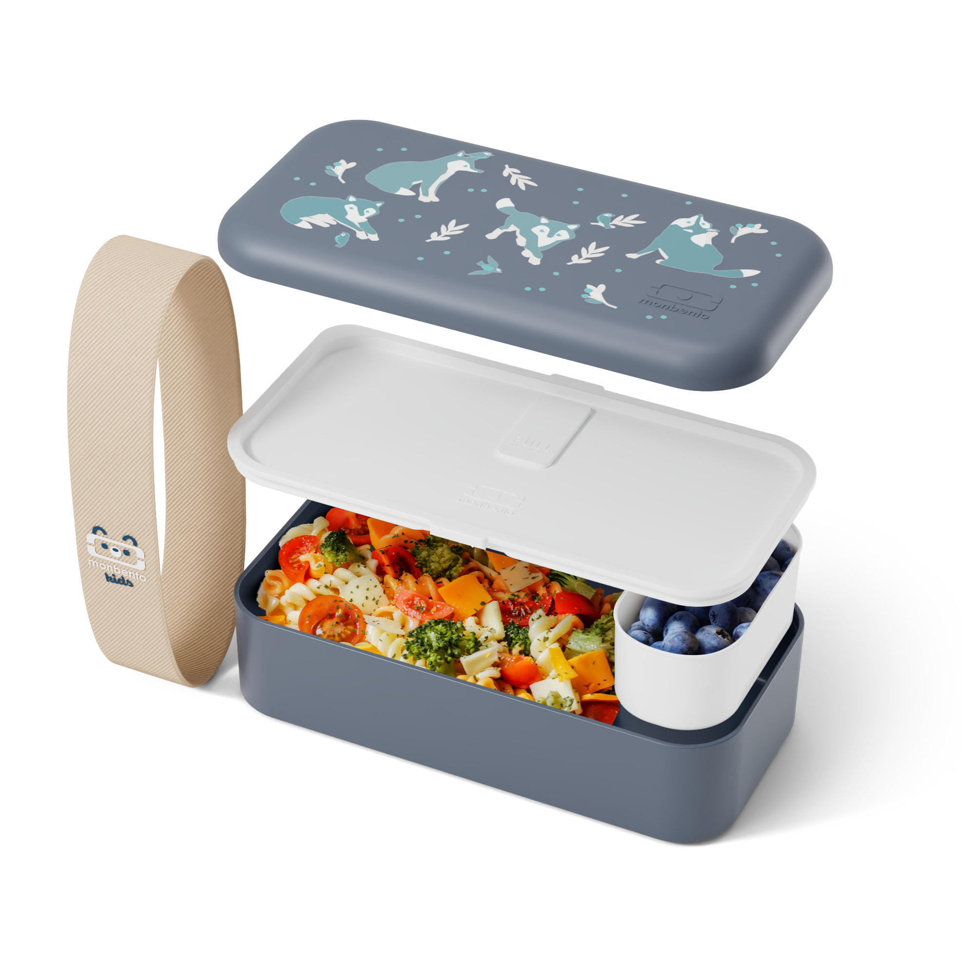 Lunch box enfant  Foodie 500ml Made in France Bleu Wolf