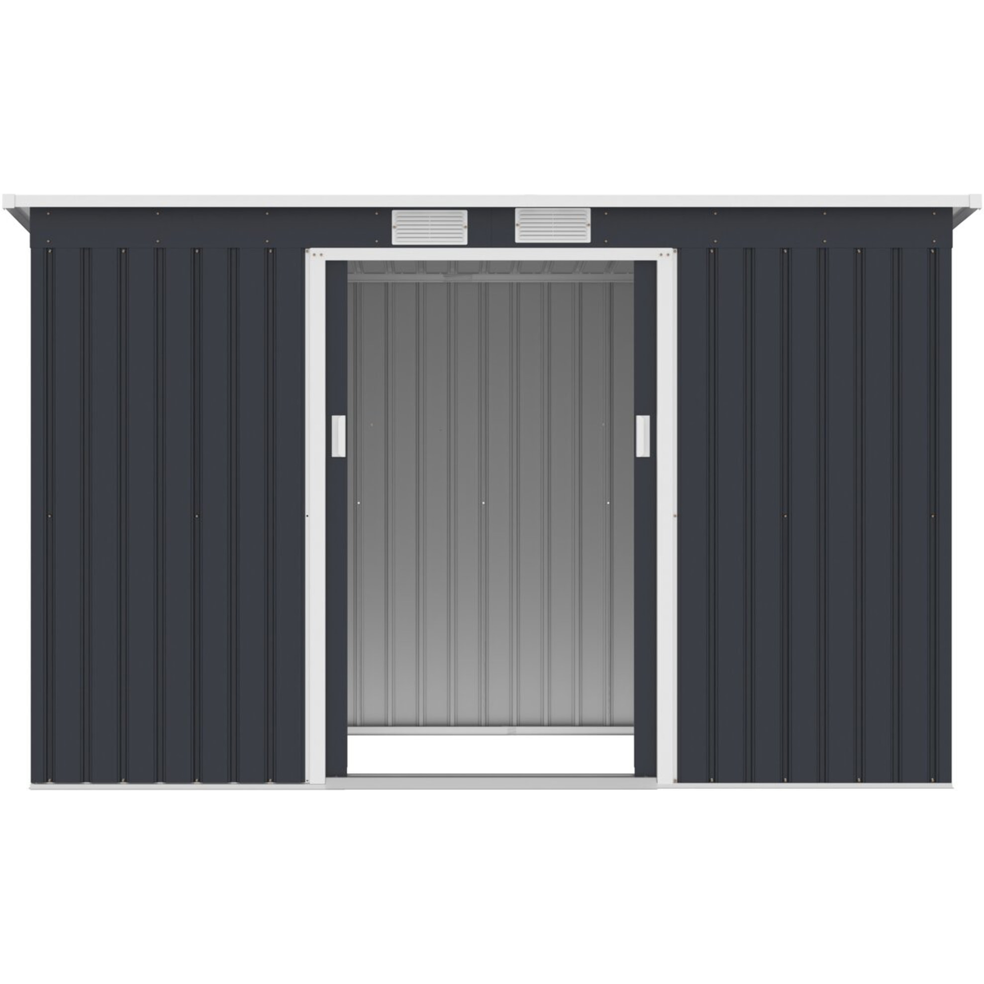 Abri de jardin en métal avec toit monopente "Orlando" - 3,64 m² - Gris