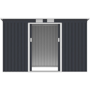 Abri de jardin en métal avec toit monopente "Orlando" - 3,64 m² - Gris