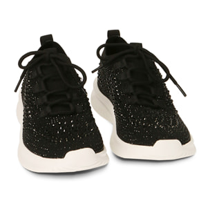 Slip-on nere con strass