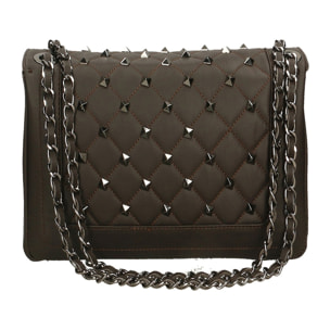 Borsa a spalla da donna Made in Italy - Modello Catania - Vera pelle - 13.0 x 22.0 x 7.0 cm
