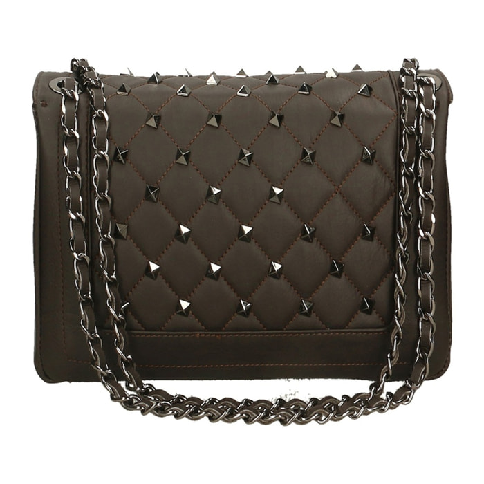 Borsa a spalla da donna Made in Italy - Modello Catania - Vera pelle - 13.0 x 22.0 x 7.0 cm