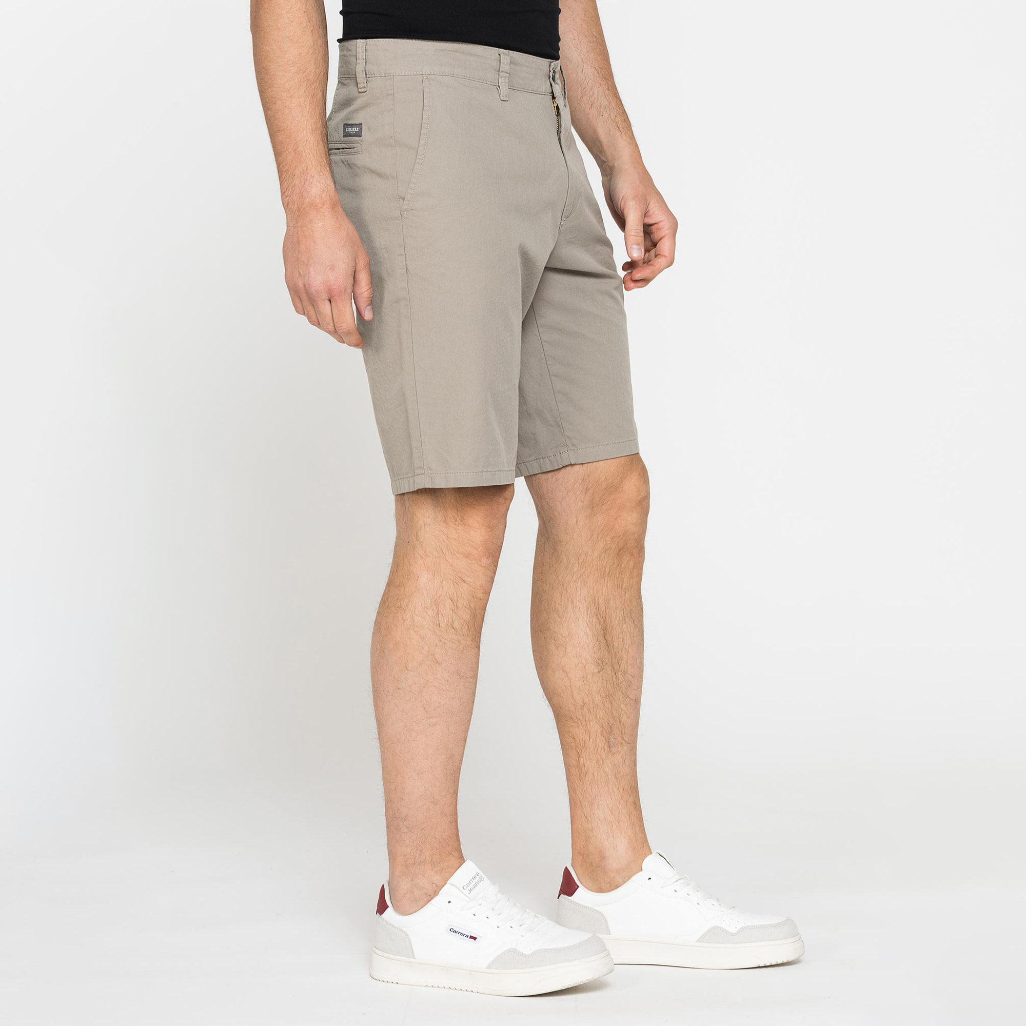 PANTALONE CORTO CHINO IN LEGGERA GABARDINA DI COTONE