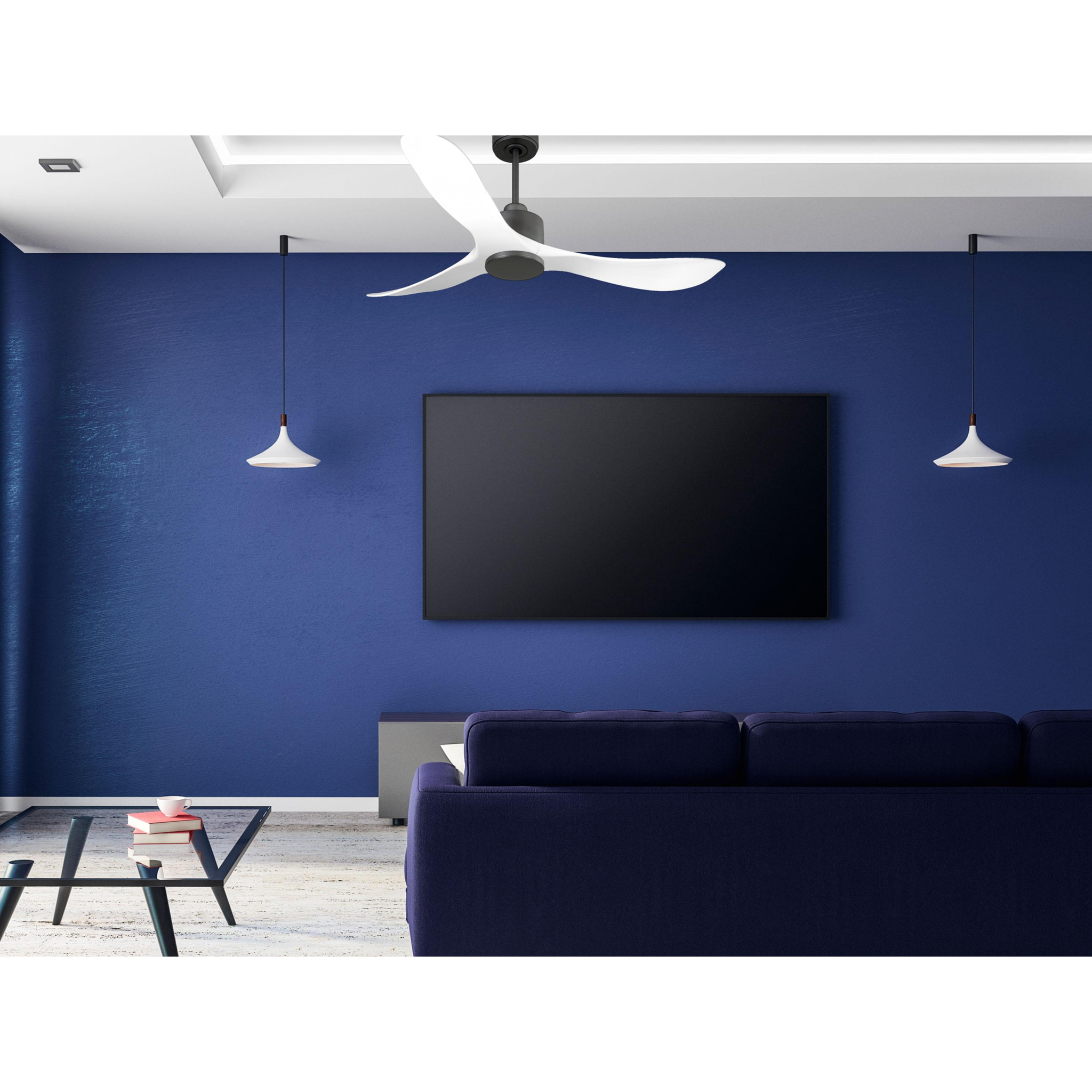 Ventilador de techo Reversible Termostato Wifi Motor DC Techos Inclinados Mando a Distancia Hypersilence Memoria TongaD132C0365188 PURLINE