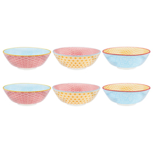 Bol PATTERN Ø21cm - 6 pièces - Color