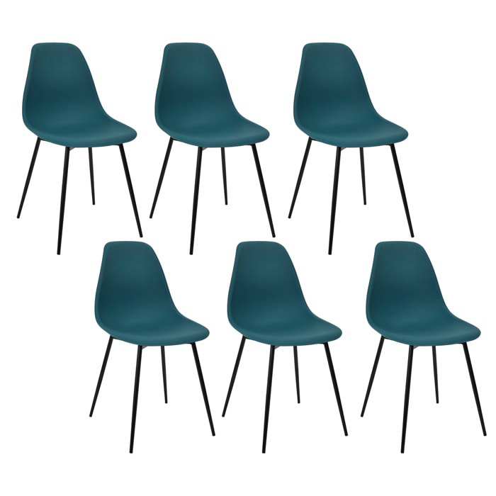 Chaise Gustav Bleu - Lot De 6